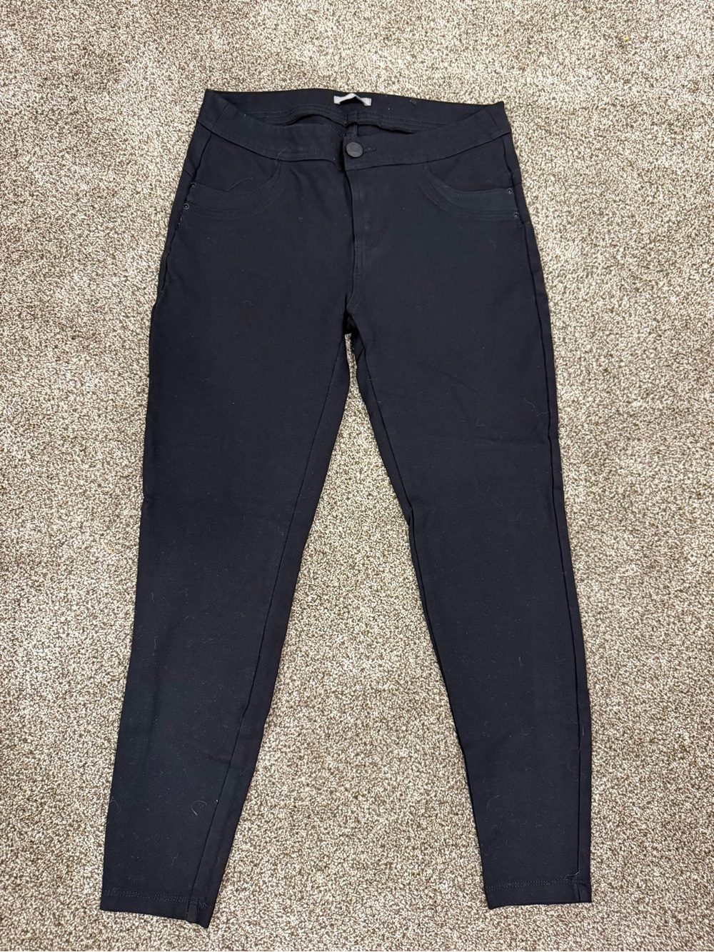 Maurices Black Stretch Jeggings with Subtle Stitching